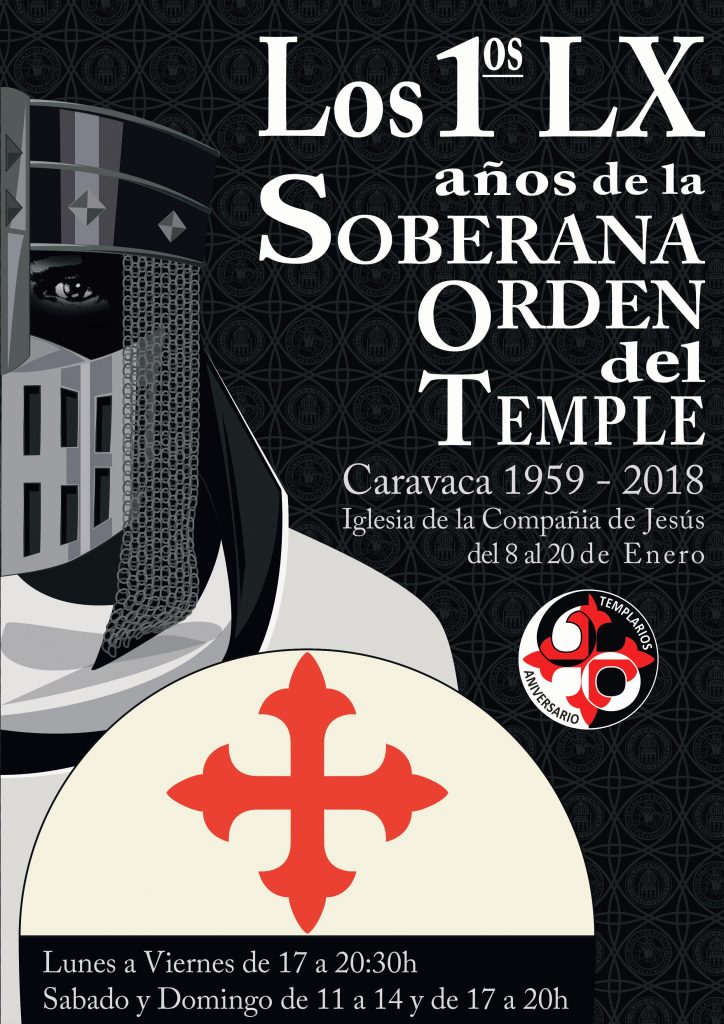Cartel de la exposición del 60 aniversario de la Soberana Orden del Temple de Caravaca.
