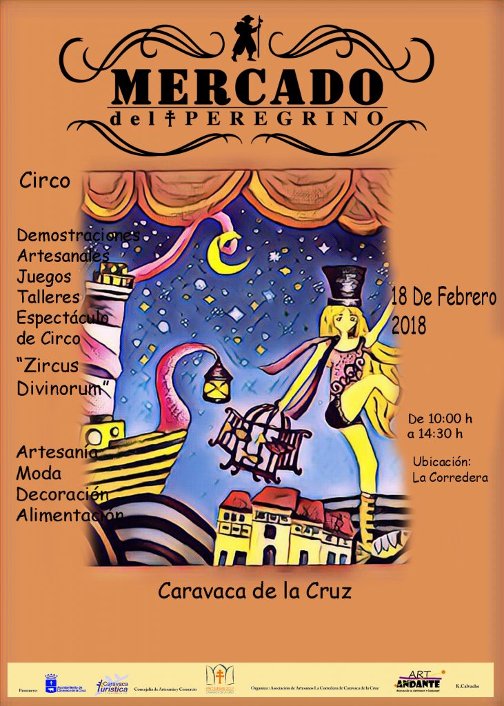 Cartel del Mercado del Peregrino de Caravaca del domingo 18 de febrero.
