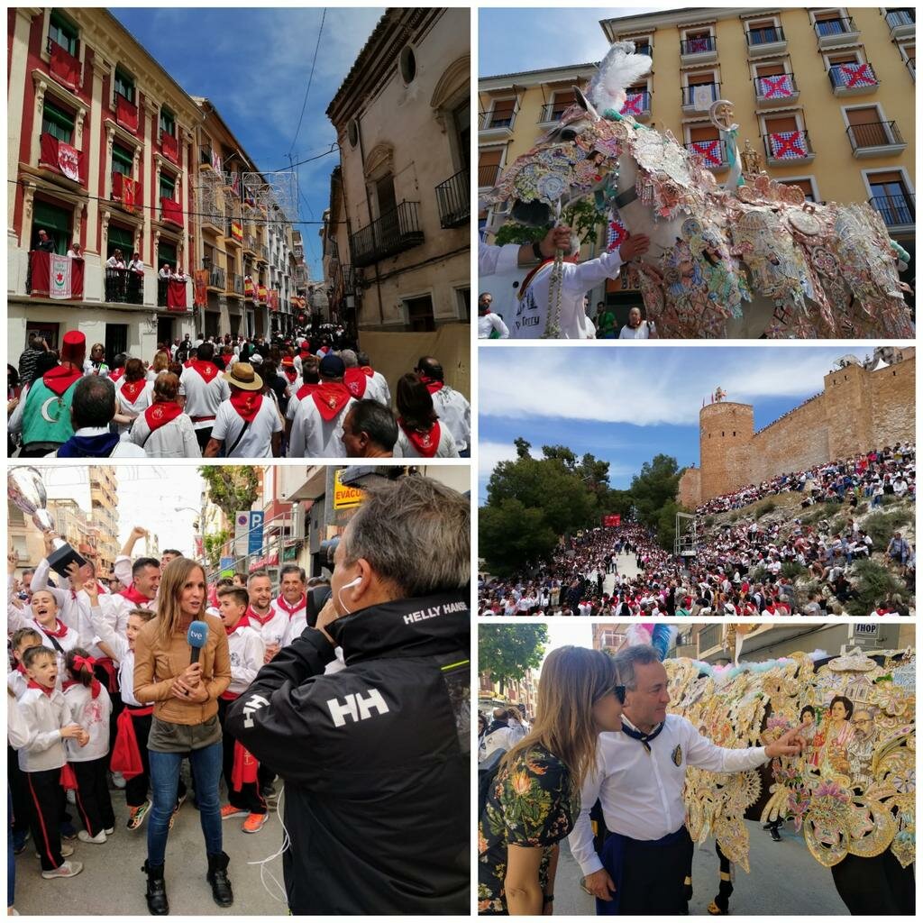 Algunos momentos del 2 de mayo de 2019 en Caravaca/ Ayuntamiento de Caravaca.